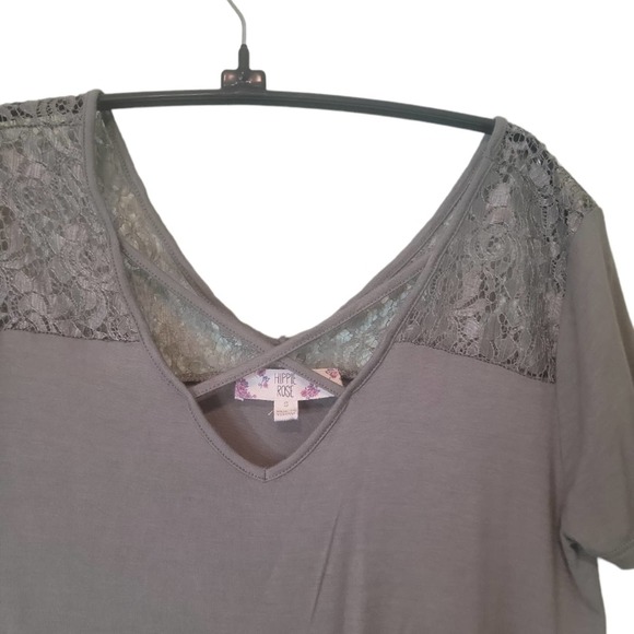 Hippie Rose Regency Core Boho Green Criss-cross Cutout Sheer Lace Sz S - Picture 3 of 6